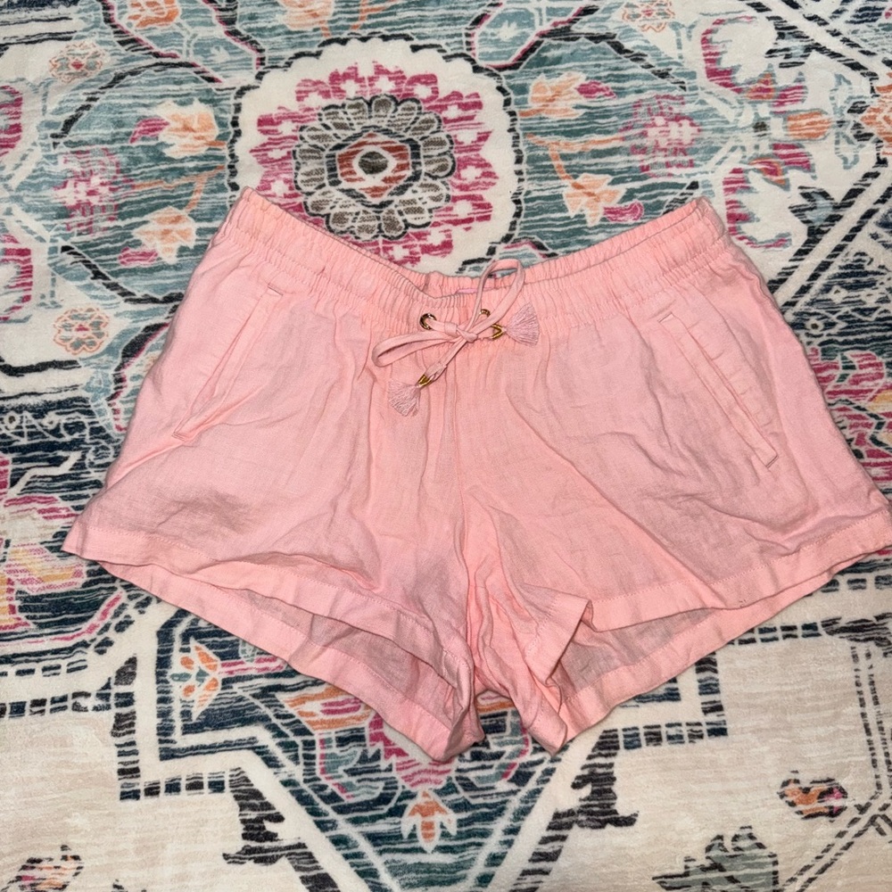 100% LINEN LILLY PULITZER PINK SHORTS